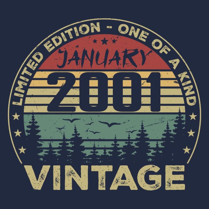 Vintage Janvier 2001 Anniversaire Janvier 2001