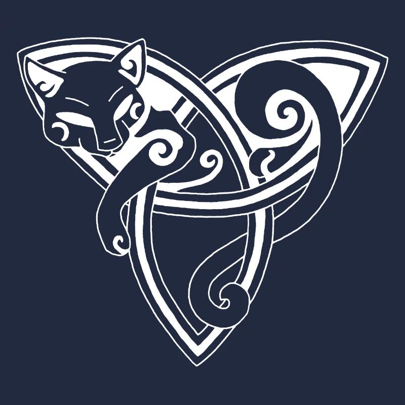 Chat blanc et symbole celte