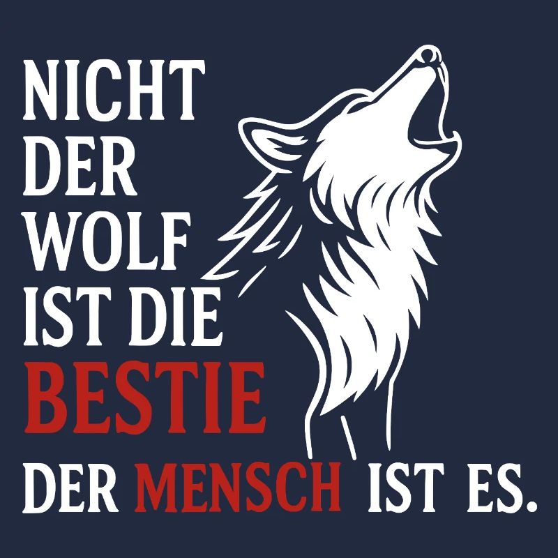 CoolesWolfs Design mit Spruch