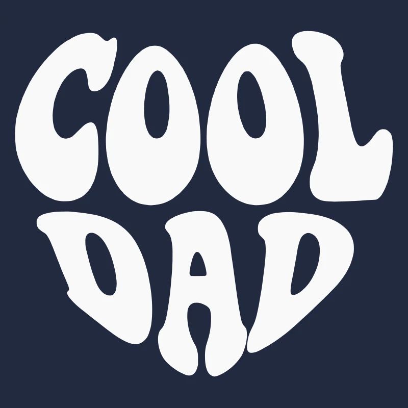 Cool Dad Heart Logo – Anpassbare Farbe