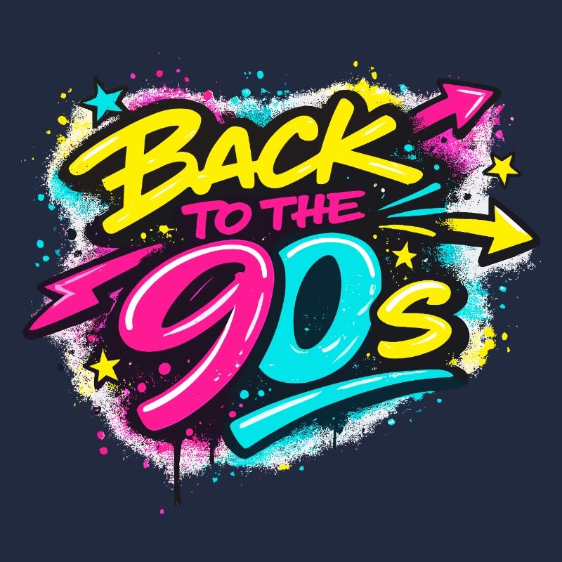 Back to the 90s Neon Graffiti