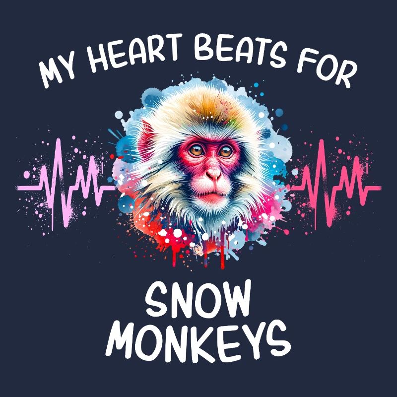 Snow Monkey Heart Line