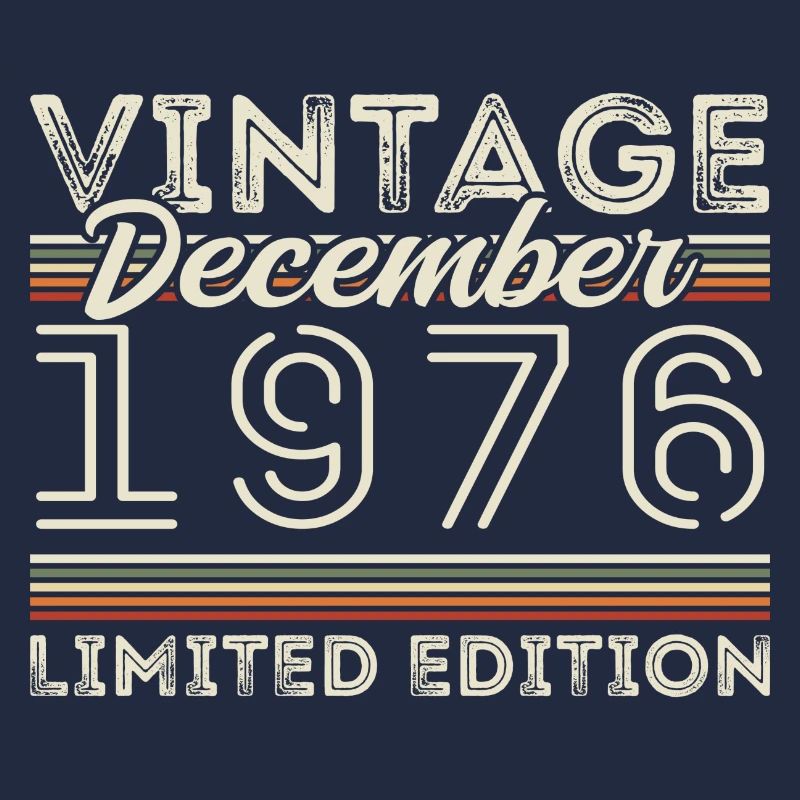 Vintage Décembre 1976 - 49e Anniversaire Décember