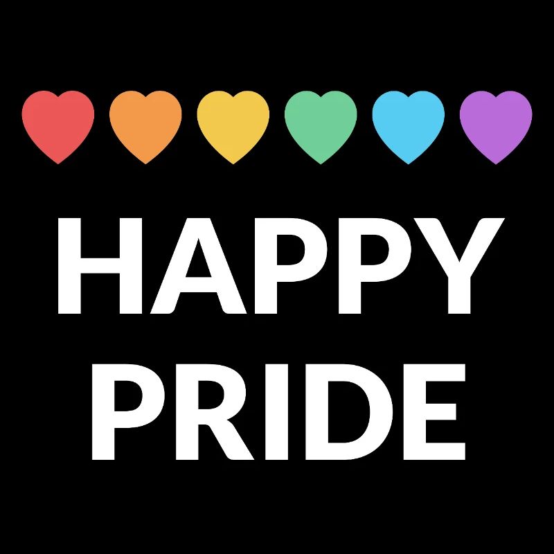 Happy Pride Regenbogenherzen LGBTQ Pride Monat