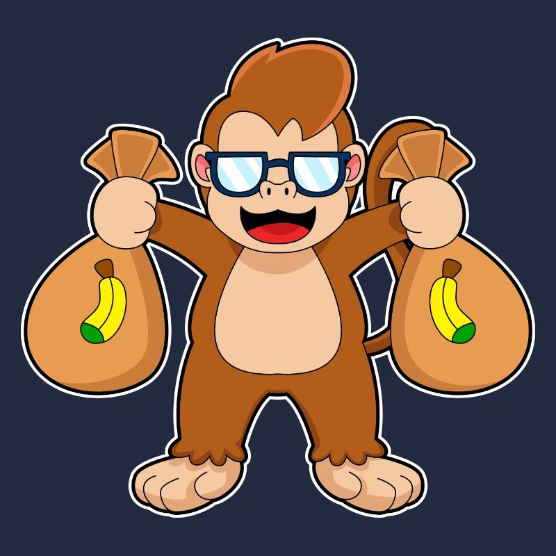 Affe Bandit Geldsack