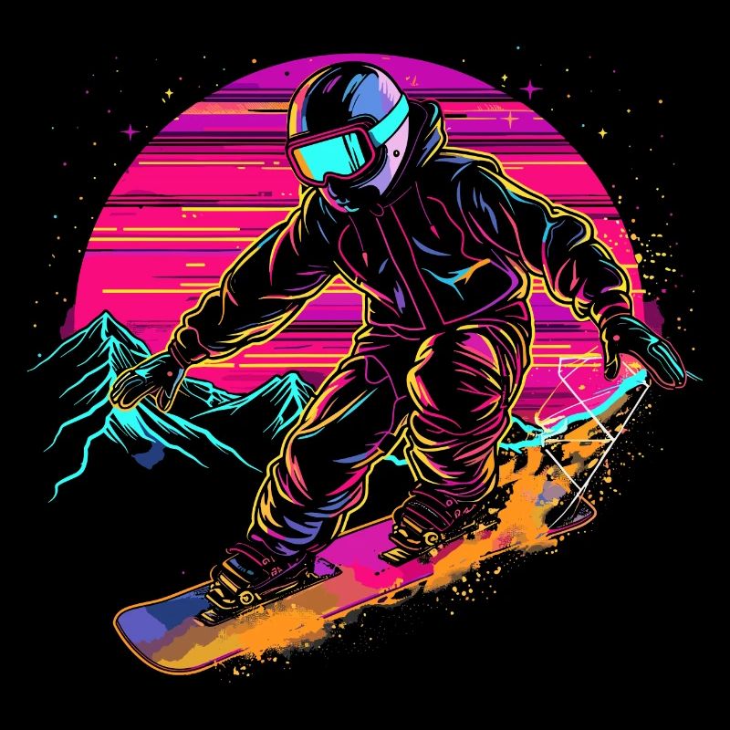 Snowboarder Vaporwave