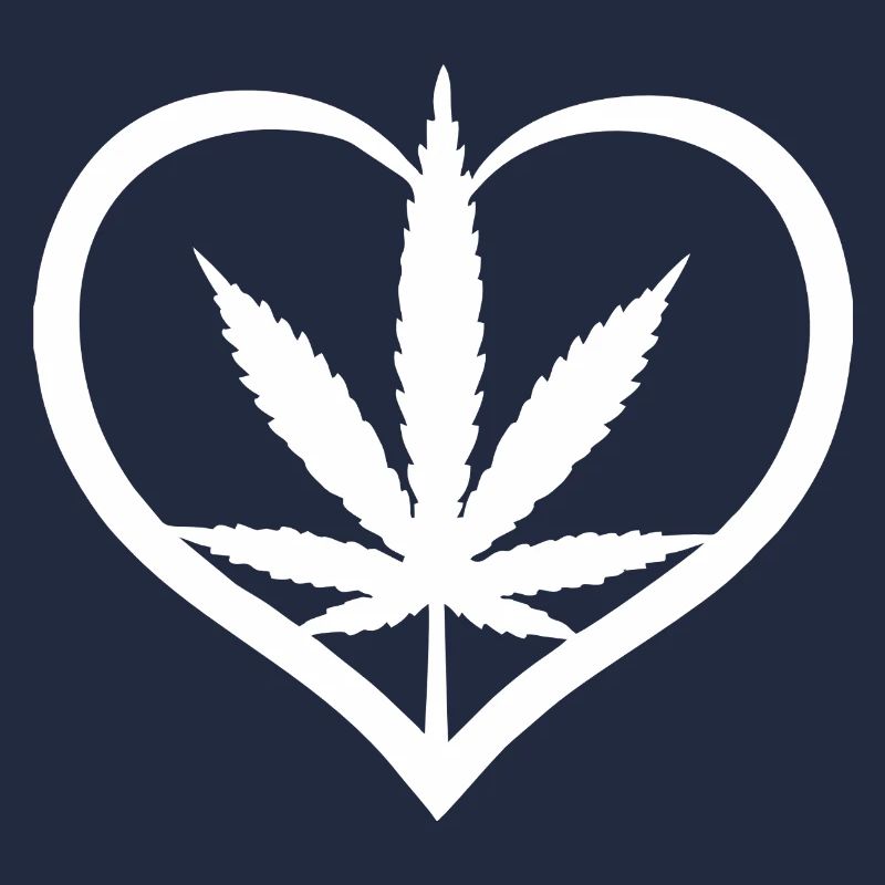 Herz mit Cannabisblatt - Weed - Marihuana - Hanf