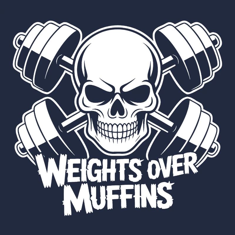 Weights over muffins skull