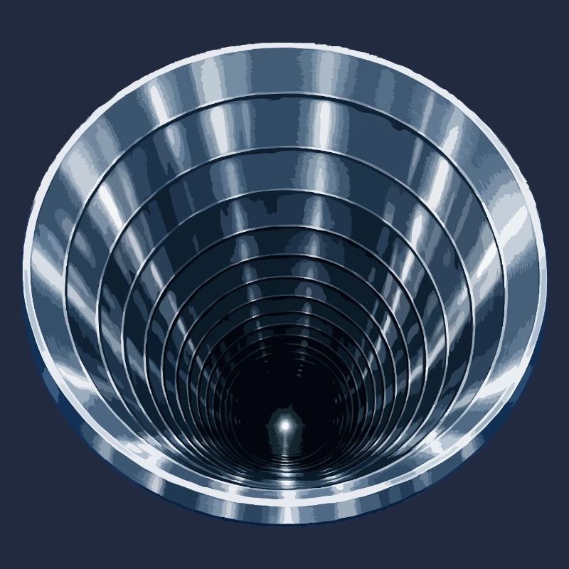 Blauer Spiraltunnel