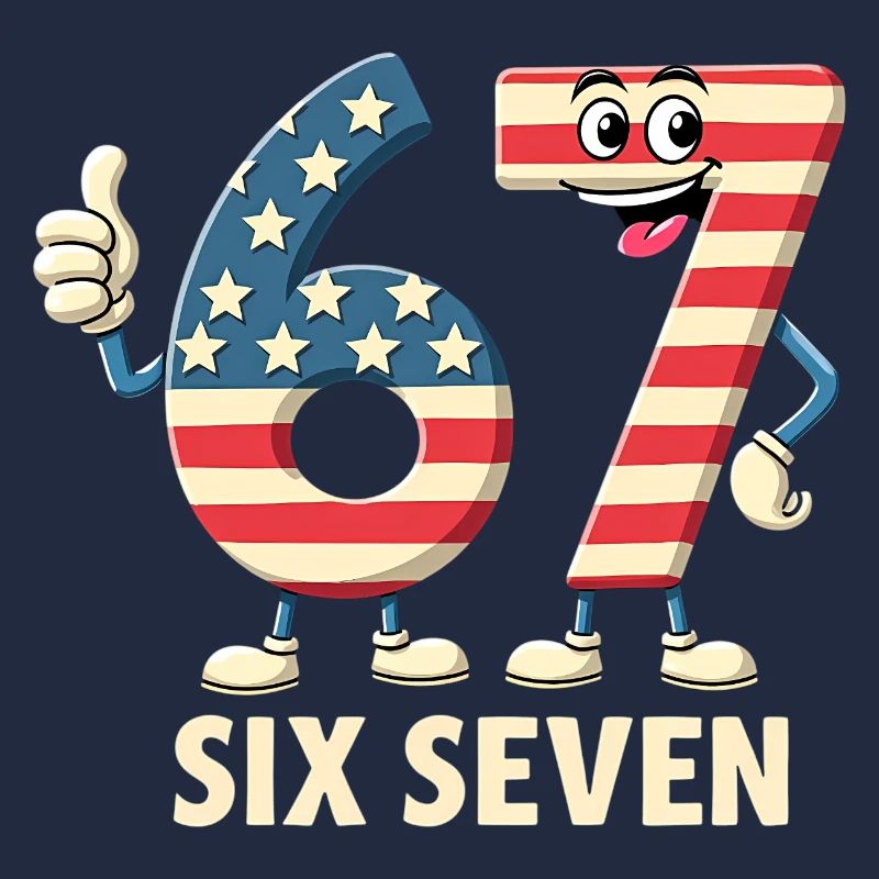 US Flag 67 Memes Six Seven