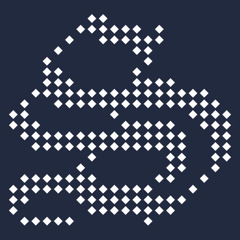 S Letter Dotted Wave Abstract Pattern