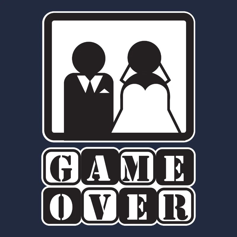 Junggesellenabschied Junggesellin Game Over Spruch