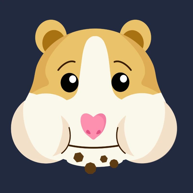 Émoticône emoji drôle bébé hamster cochon d'Inde