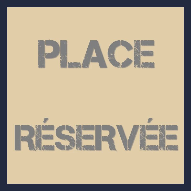 Reservierter Sitzplatz Distress Beige
