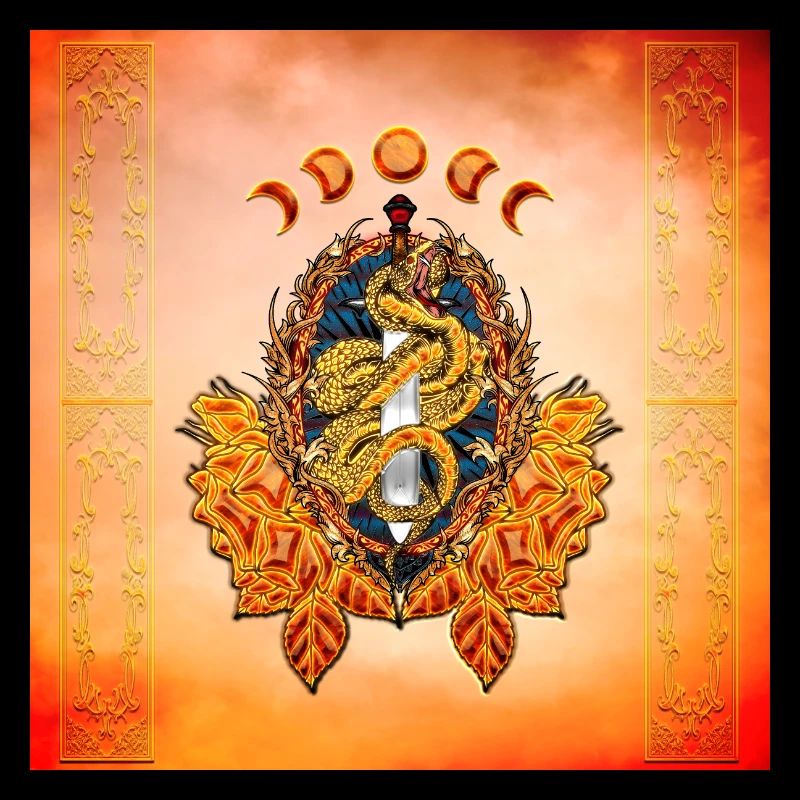 Superbe serpent avec épée