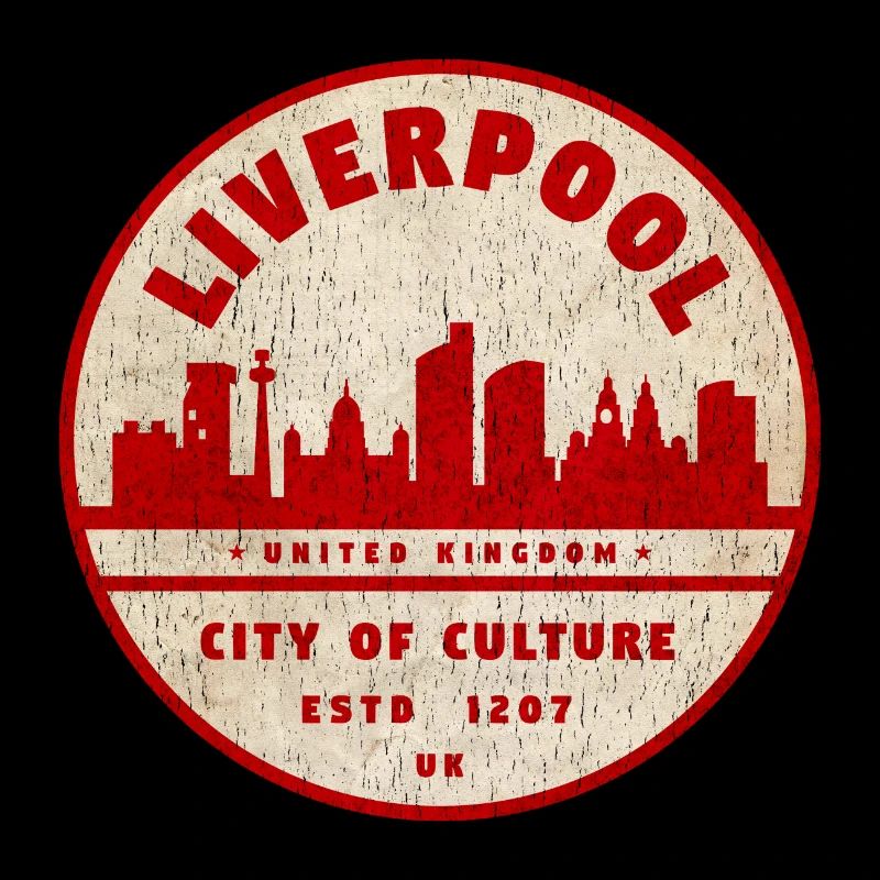 Liverpool Skyline Vintage Siegel