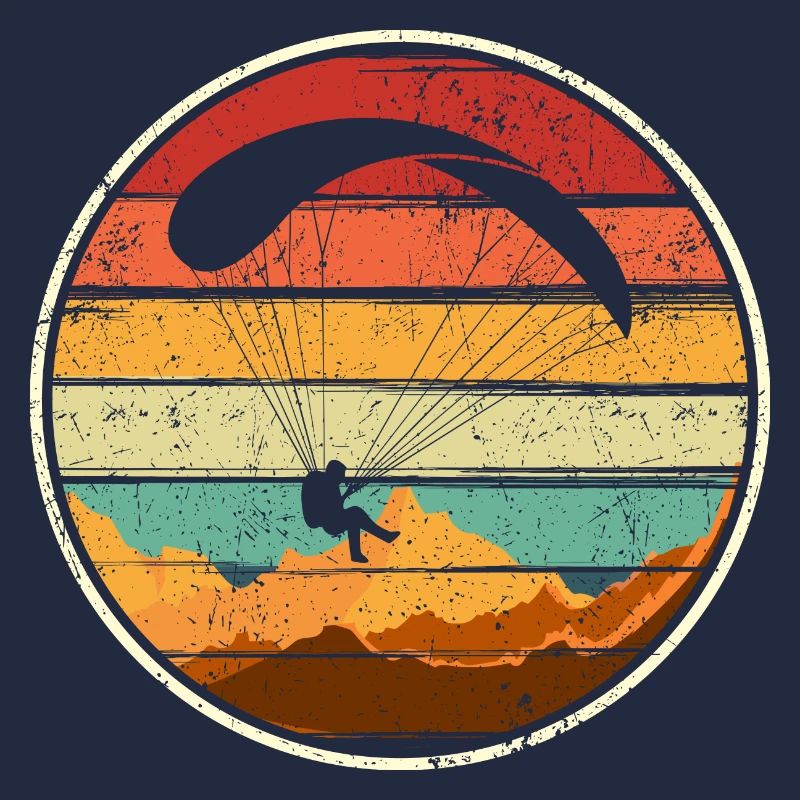 Sunset Surfer Abzeichen-Kreis