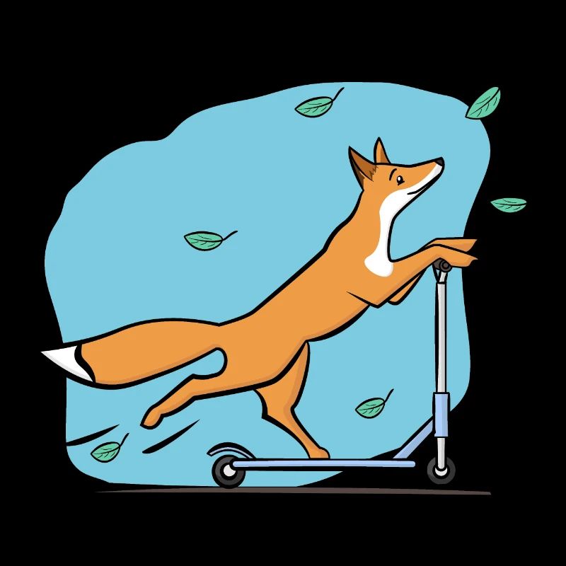 Fuchs mit Roller