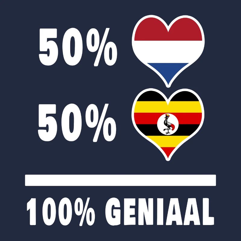Ouganda et Pays-Bas 100% Genius flag