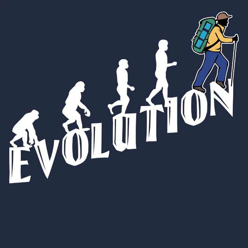 Evolution Wanderer Wandern Wanderung Bergwanderung