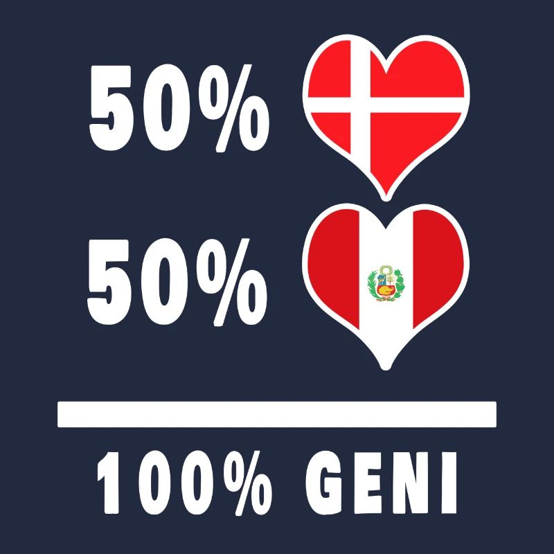 Peru and Denmark 100% genius flag