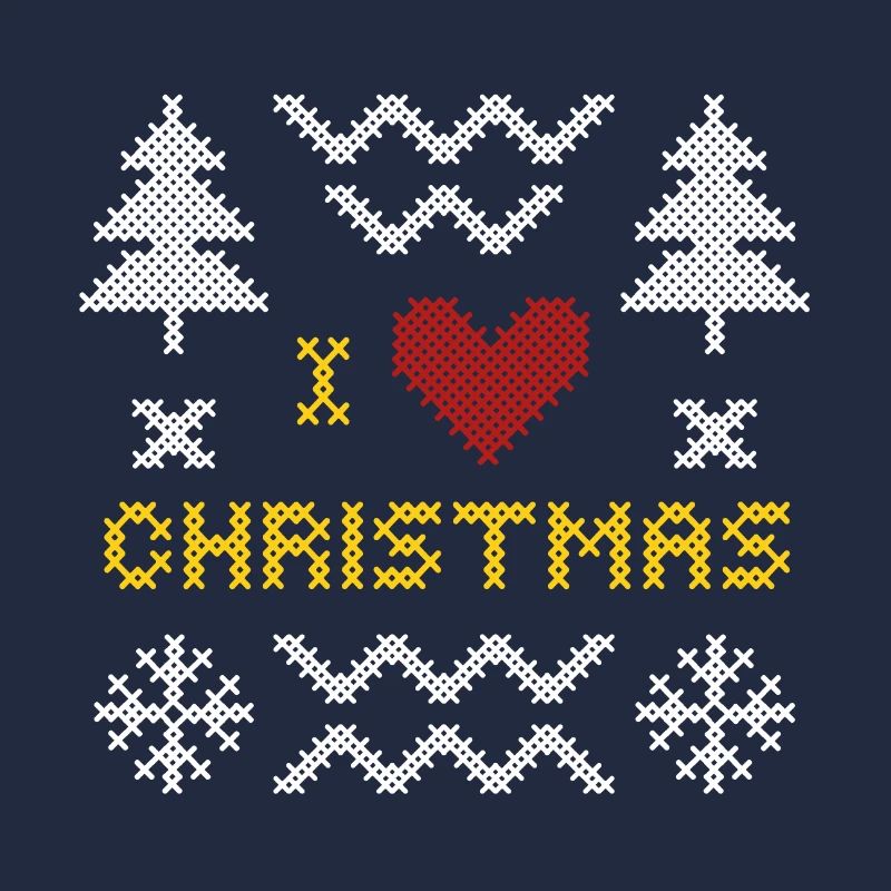Weihnachtsherz Strickmuster Design