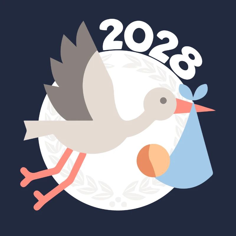 Cigogne avec bébé 2028