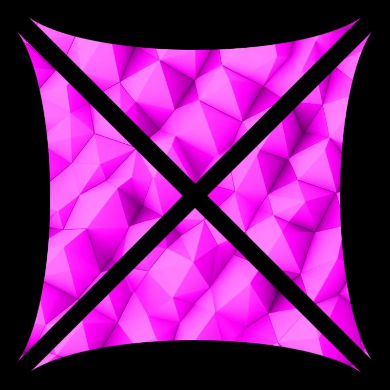 Abstraktes Polygon Design pink