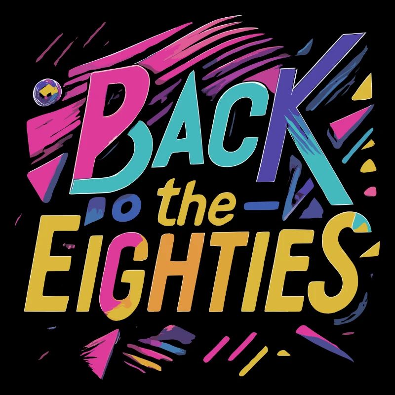Colorful 80s Neon Lettering