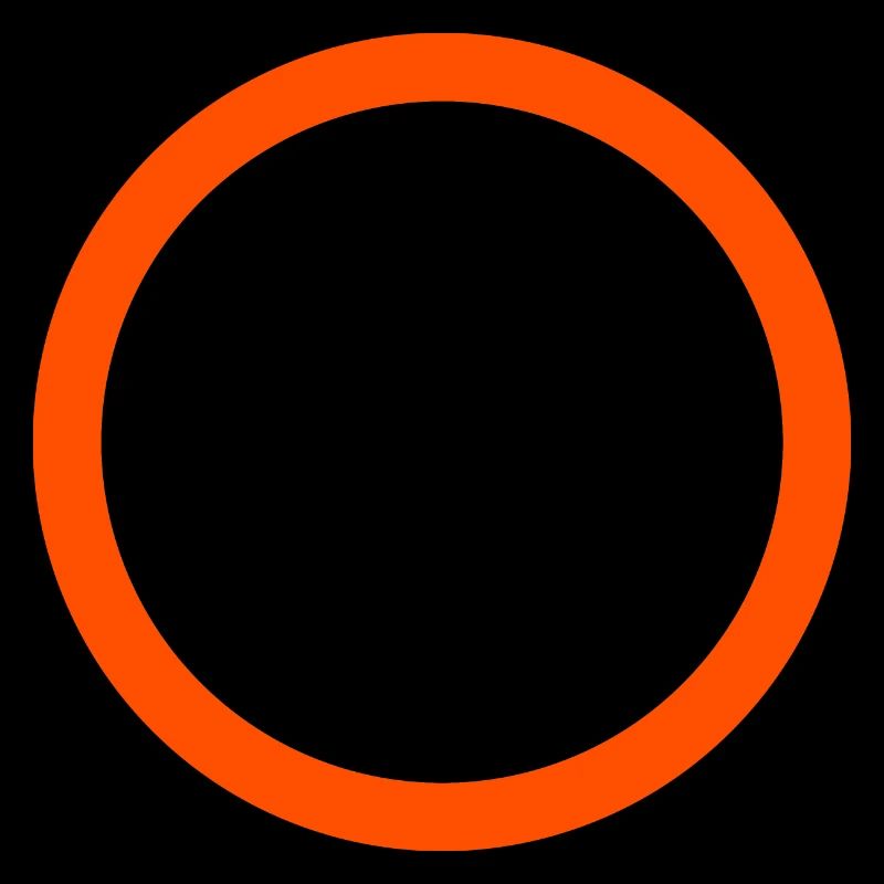 Emblème du cercle orange fluo
