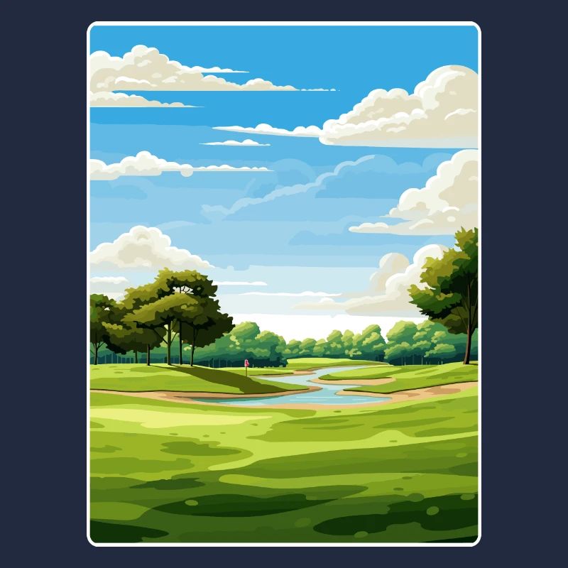Affiche de voyage souvenir du club de golf Olympi Fields