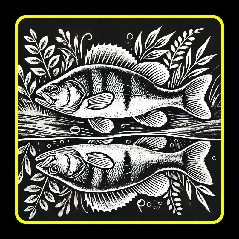 Perch Angler Silhouette Design