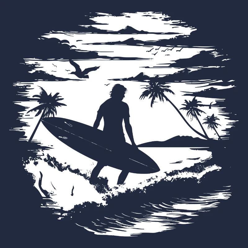 Dessin de surfeur