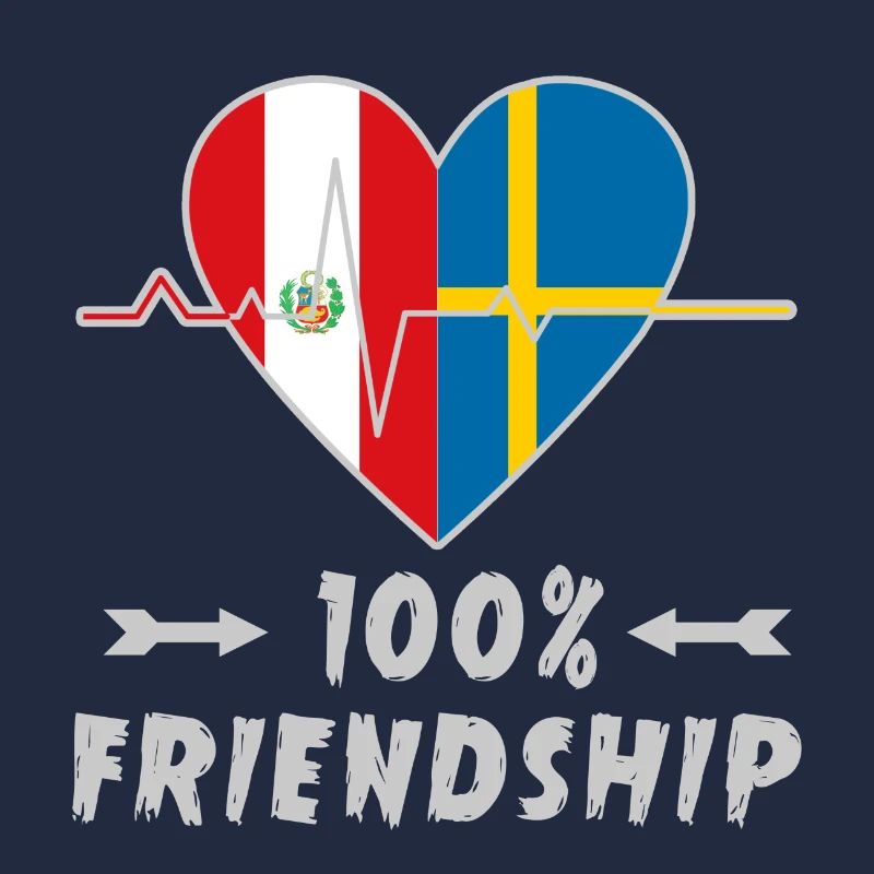 Peru und Schweden 100% Freundschaft