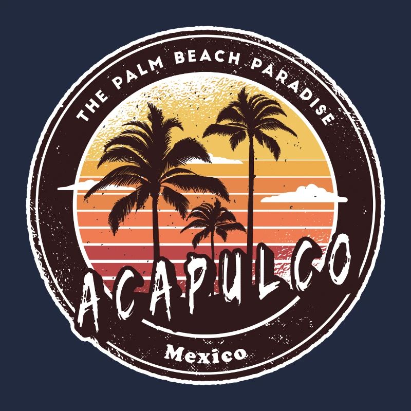 Acapulco Mexico Palm Trees Beach Design