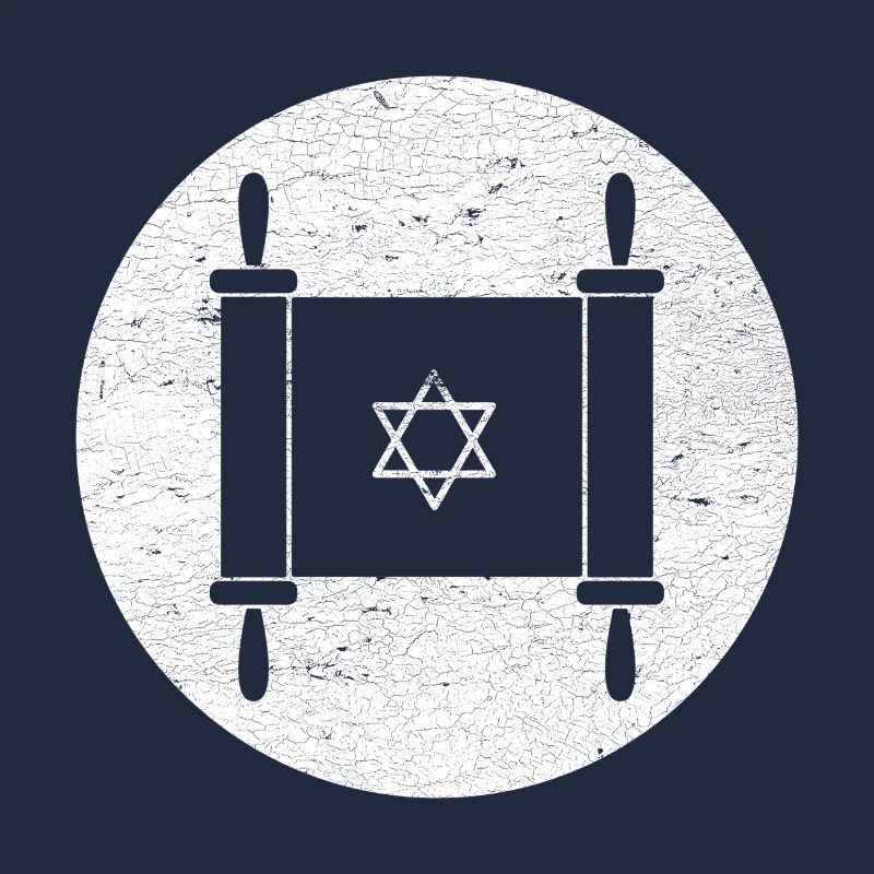 Torah scroll in a white circle