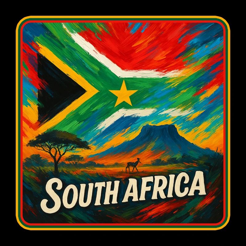 Südafrika Flaggen Design