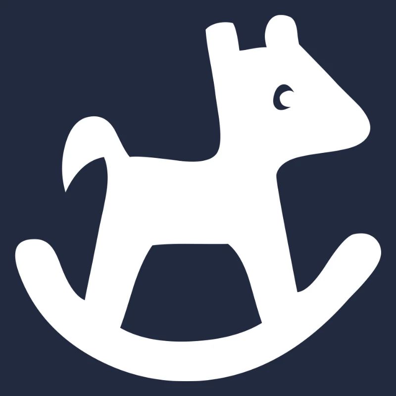 Silhouette de cheval à bascule