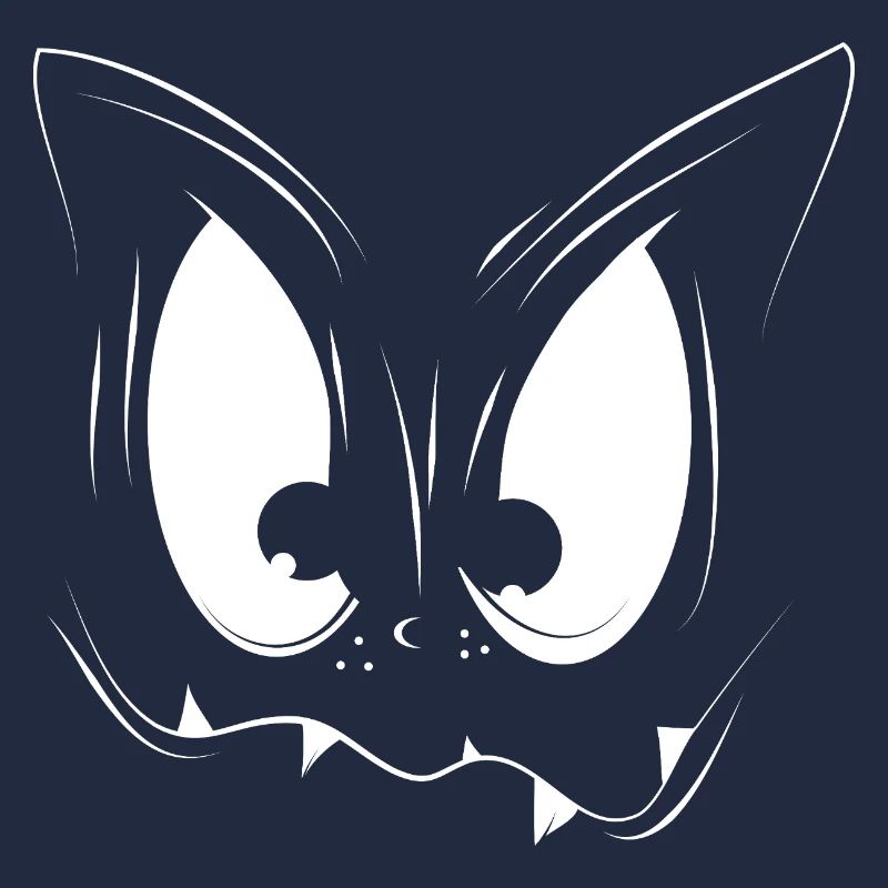Visage de monstre mignon – grands yeux et attrape