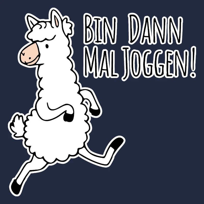Bin dann mal joggen! Das lustige Lama läuft gern!