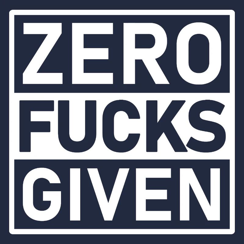 Zero Fucks Given Warning Label