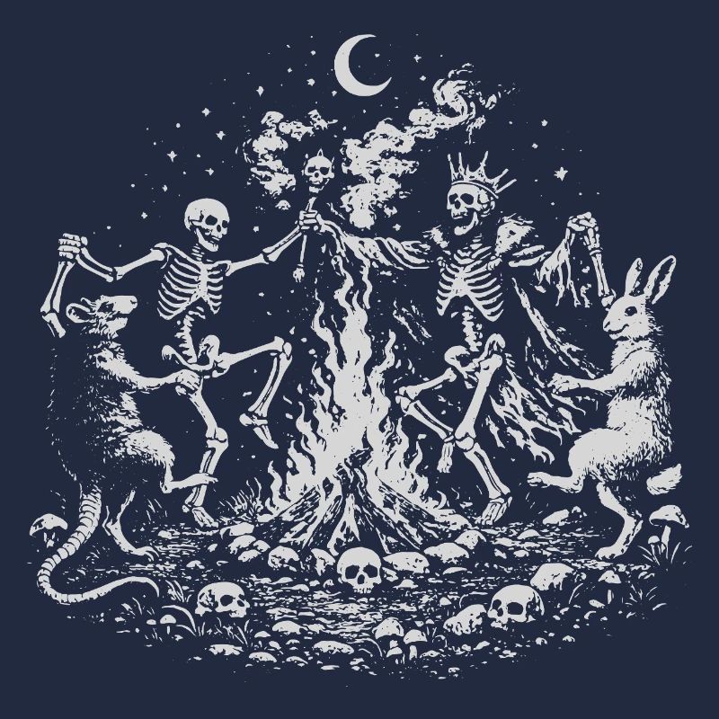 Moonlit Skeleton, king, rabbit nad ra Dance Circle
