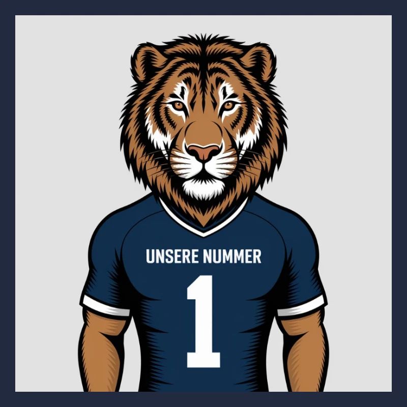 Tiger Mascot Jersey Print