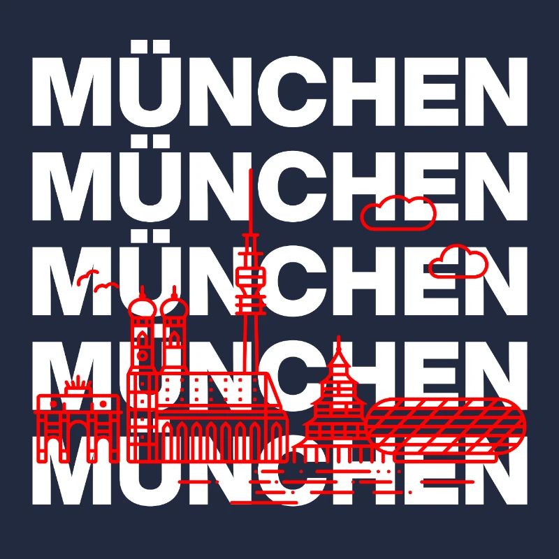 MÜNCHEN SKYLINE STACK – MIA SAN MUNICH