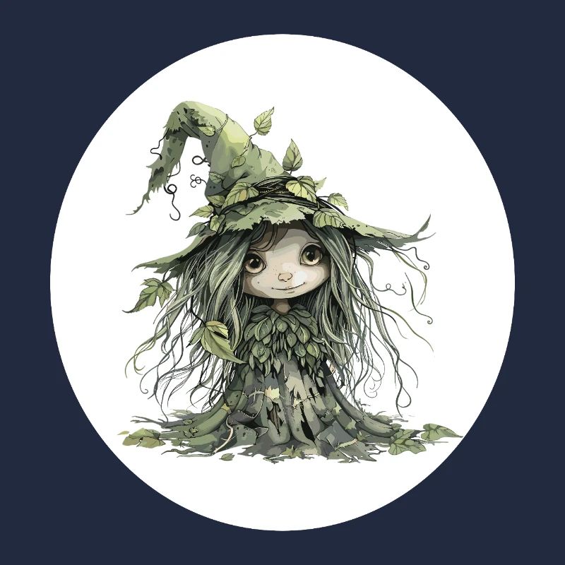 Gobelin fée de la forêt dans la forêt de feuilles