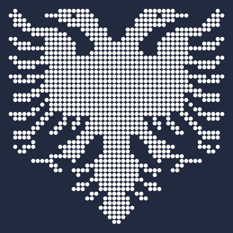Albanian Double Headed Eagle Dotwork Emblem