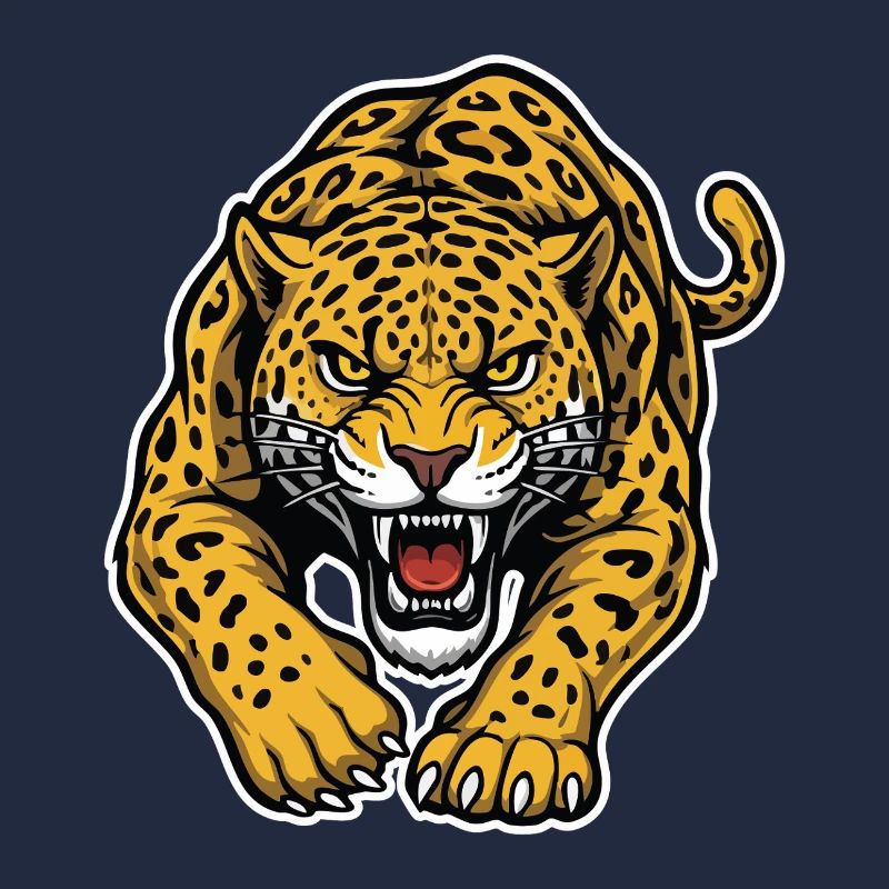 Leopard Jaguar Wild Attack Mascot Predator