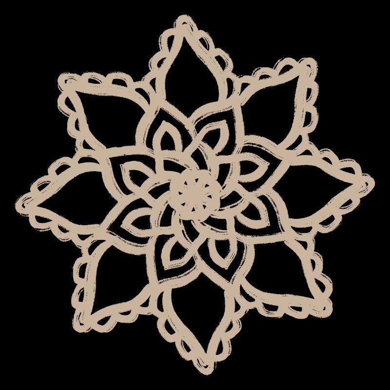 Beige-Mandala-Blumenspitze