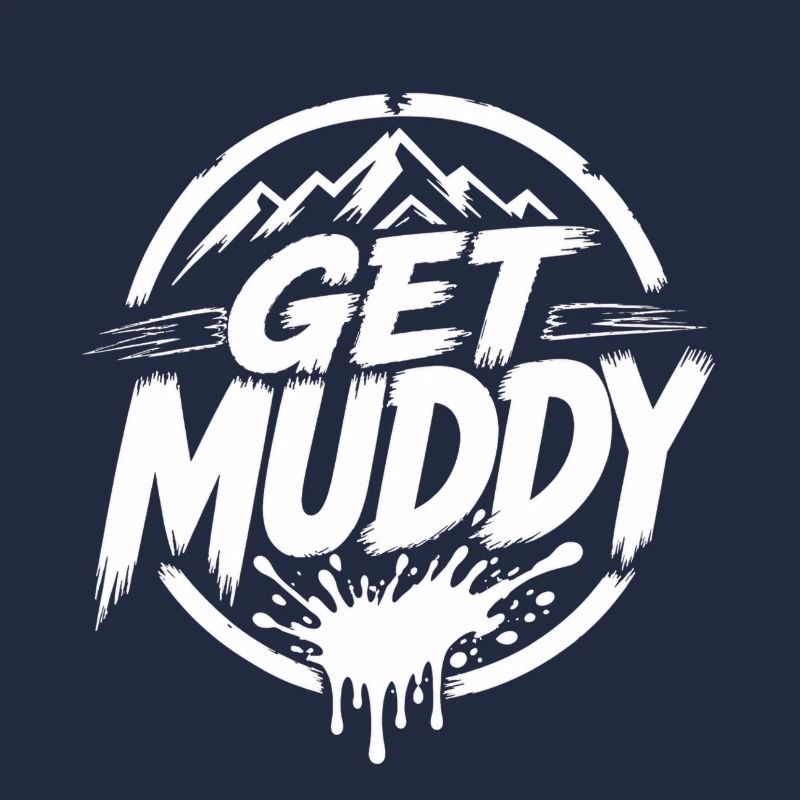 Get Muddy - Logo blanc