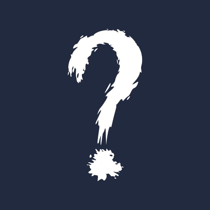 Point d'interrogation blanc